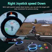 YUYIU 2.4G Wireless PC Controller With RGB Lighting/Programming Keys/Hall Joysticks/Hall Triggers/Vibrations,Three-Mode Switch Controller,Plug And Play Work For Windows PC, Android, Switch, Steam,TV - Bright Black - 查看 6