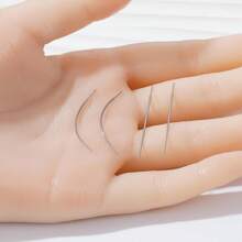 2 Pcs Stainless Steel 14G 16G 18G Threaded Piercing Taper Threadless Piercing Taper Insertion Pin For Ear/Nose/Navel/Nipple/Lip/Eyebrow Stretcher Body Piercing Stretching Kit Assistant Tool - Silver - View 7