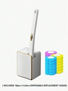 FoBianJie Disposable Bathroom Cleaning Brush, Toilet Bowl Cleaner Brush, Cleaning Brush Set With Replaceable Heads - Multicolor - View 12