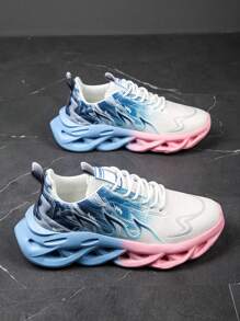 Women's Casual Comfortable High-Top Sports Shoes, Outdoor Running Thick-Sole Basketball Sneakers