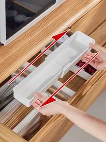 1 pieza Caja de almacenamiento retráctil para cajón de cocina, caja de clasificación de vajilla, caja de clasificación multiusos para útiles de oficina