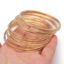 60 Loops/Pack 0.6mm Metal Memory Steel Wire Jewelry Making Beading Collar DIY Jewelry Ring Earrings Steel Wire Winding Bracelet Material Accessories