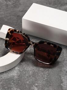 Kính mát nhựa họa tiết da báo gọng vuông cỡ lớn phong cách Bohemian, kính thời trang, trang trí cổ điển cho ngoài trời, du lịch, bãi biển, lái xe, chống tia UV, trang phục thanh lịch cho chuyến đi chơi gia đình, du lịch, kỳ nghỉ hè, kỳ nghỉ bãi biển, ngoài trời, du lịch - Nhiều màu - Xem 3