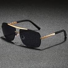 Óculos de Sol Masculinos Retrô de Metal Quadrado, Óculos Clássicos de Outdoor para Dirigir, Andar de Bicicleta, Pesca e Esportes, Presente da Moda para Verão, Praia, Viagem e Outdoor