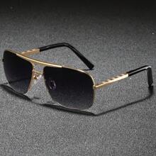 Óculos de Sol Masculinos Retrô de Metal Quadrado, Óculos Clássicos de Outdoor para Dirigir, Andar de Bicicleta, Pesca e Esportes, Presente da Moda para Verão, Praia, Viagem e Outdoor