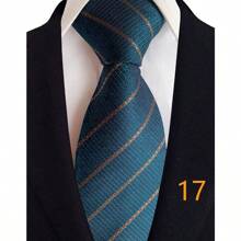 GOADAFOO Corbata de lujo de 8 cm para hombre, con rayas verdes, floral sólido, corbata de cuello tejida jacquard para hombre, novio, negocios, boda, fiesta