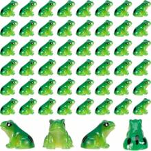 10pcs Resin Mini Green Frog Statue, Animal Model, Fairy Garden Miniature Moss Landscape DIY Glass Container Craft Decor Accessories