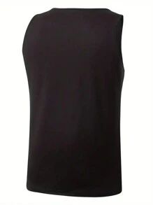 Men's Knitted Sleeveless Shirt, Contrast Color Patchwork Top, Casual Distinctive Sports Tank Top, Suitable For Summer Fitness, Leisure And Outdoor Activities - Grey - View 2