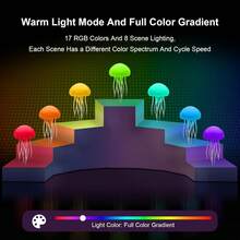 2025 Upgraded Silent Jellyfish Lamp, Jelly Fish Light Lamp With Dancing Legs, Voice Control Jellyfish Night Light, Jellyfish Bedside Lamp For Bedrooms, Living Room And Christmas Gifts (Hanging+Base)