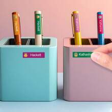 Customized Waterproof Name Sticker Labels - Perfect For Securing And Identifying Personal Belongings, Travel Accessories, And Office Supplies With , Adhesive Tags - Color - View 7