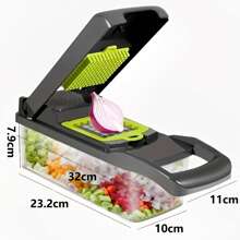 Potato Grater Home Kitchen Multi-Function Scraper Carrot Shredded Potato Slicer Vegetable Cutting Tool - Green - View 3