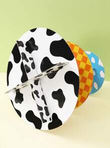 1set Happy Birthday Theme Decorative Cake Holder, Cartoon Blue Sky White Clouds Pattern Cupcake Stand Multi-Layered Cake Tray, For Birthday Babe Shower Party Holiday Table DIY Cake Decoration Supplies, Happy Birthday Cake Topper Food Tray, Birthday Party Gifts Favor