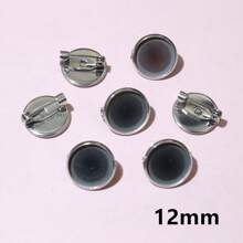 10 piezas, tamaño interno de 8-30 mm, base en blanco para broche de acero inoxidable 304, ajuste de cabujón, accesorios para hacer joyas DIY