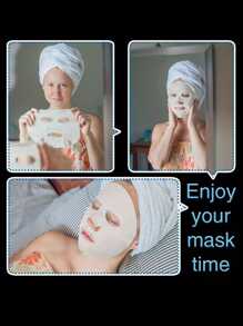 80 piezas de papel blanco para máscaras DIY, papel para mascarilla facial de cuidado de la piel, papel desechable para máscaras DIY de belleza para el cuidado y la hidratación de la piel - Multicolor - Ver 3