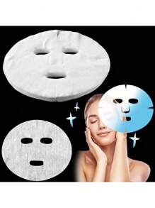 80 piezas de papel blanco para máscaras DIY, papel para mascarilla facial de cuidado de la piel, papel desechable para máscaras DIY de belleza para el cuidado y la hidratación de la piel - Multicolor - Ver 4