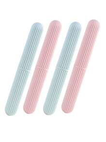 1/2/4pcs Portable Toothbrush Case, Travel Toothbrush Holder, Plastic Portable Toothbrush Carrying Case, Outdoor Bathroom Toothpaste Rack, Storage Box, Organizer, Travel Toiletry Cup, New Creative Toothbrush Holder, Dust-Proof Storage Box, Bathroom Accessories, Toiletries, Travel Essential, Beach, Summer, Business, Bathroom Travel Essential, Women, College Dorm, Travel Essential, School Supplies, Back To School - Multicolor - View 13