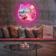 Custom Text Neon Sign Heart Mirror Neon Light LED Mirror Sign For Bedroom Beauty Salon Living Room Dressing Table Lighting Wall Decor With Switch - Love - View 9