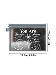 Torba na kosmetyki You Are' Letter Pattern, torba podróżna do przechowywania kosmetyków, torba podręczna, kosmetyczka, odpowiednia do prezentów rodzinnych, dobry prezent dla rodziny, prezent urodzinowy, prezent rocznicowy