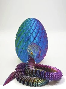 3D Printed Copperhead Snake Egg Model, Vivid Toy With Adhesive Eyes, Snake Statue, Party Decoration, Desktop Fun Decor, Suitable For Making Decorations, Handheld Fidget - Multicolor - View 16