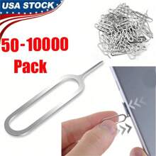 Dazone 50-10,000 Pieces SIM Card Removal Openning Tool Universal Tray Eject Pins Needle Opener Ejector Compatible With All Phone And Tablet Models - Silver - View 3