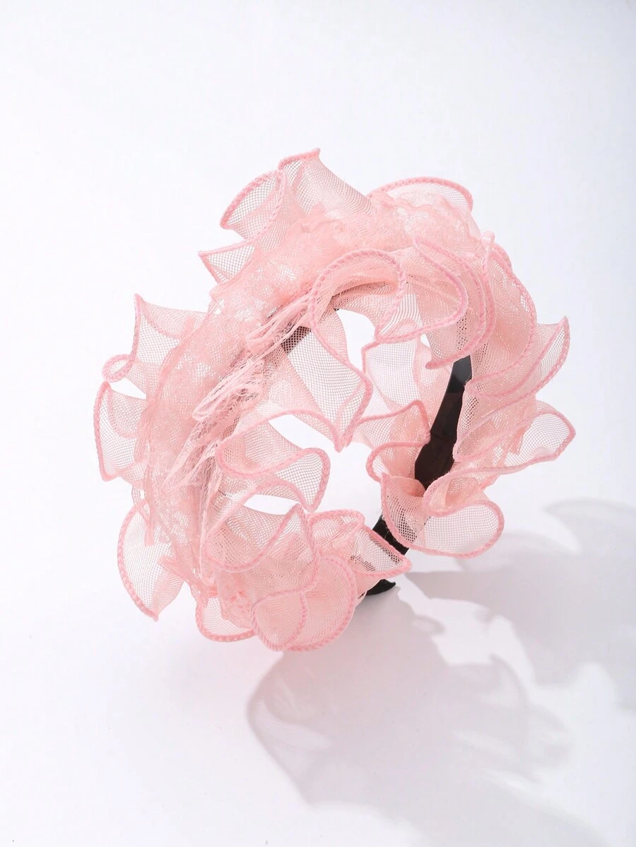 1 Stück Mädchen Plissee Tüll Haarband, einfach & lässig für den täglichen Gebrauch - Geknotetes Stirnband - Übersicht 1