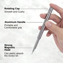 25 In 1 Magnetic Precision Screwdriver Set, Portable Computer Pc Phone Repair Tool Kit, -Durable S2 Steel Material - Black - View 8