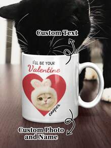 1pc 11Oz Dog Valentine's Day Gifts, With Customized Names And Photos, Simple And Heart-Shaped Designs. Valentine's Day Gifts For Dog Moms, Valentine's Day Dog Mug Gifts, Customized Dog Valentine's Day Gifts, Dog Gift Mugs For Valentine's Day, Customized Dog Mugs, Coffee Cups And Water Cups - Multicolor - View 9
