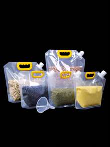 1pc Multigrains Airtight Storage Bag With Wide Mouth & Handle, Keeps Food Fresh - Multicolor - View 2