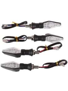 Kit Pisca Seta Para Moto De Led  Universal Com Traseira Led Lightes De Acessorios - Multicolorido - Visão 2