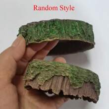 1 pezzo Ciotola per la somministrazione di rettili, con design realistico di un tronco d'albero, in materiale ABS, senza ricarica, senza batterie richieste, ideale per lucertole, tartarughe, rane cornute, mangiatoia per uccelli da giardino esterno e fontana, ciotola per alimenti per animali domestici creativa