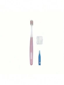 1 Stück Erwachsene Zahnbürste mit kieferorthopädischer Ausrichtung, Dental-Softreinigungs-Zahnbürste mit weichen Borsten, Interdental-Bürstenreinigungswerkzeug für Zahnspangen