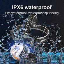 Faro frontal LED súper brillante y potente XPG con alta luminosidad para exteriores, pesca, 3 modos, recargable, alta luminosidad, batería incorporada, ideal para caza, campamento, con linterna zoom COB