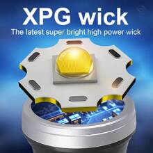 Faro frontal LED súper brillante y potente XPG con alta luminosidad para exteriores, pesca, 3 modos, recargable, alta luminosidad, batería incorporada, ideal para caza, campamento, con linterna zoom COB