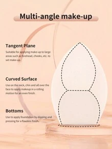 MAANGE 11pcs Professional Makeup Tool Set With 7pcs Facial Makeup Brushes & 4pcs Beauty Sponge, Foundation, Blush, Contour, Eyeshadow, Concealer Brush, Makeup Tools With Soft Fiber And Skin Friendly For Easy Carrying, Set For Travel - 杏色 - 查看 8