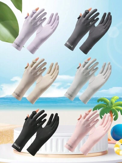 1双女士中长款驾驶/骑行手套，适合夏季户外使用