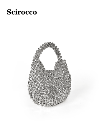 New Autumn/Winter Luxury Handmade Beaded Mini Clutch Purse, Sparkling Handbag For Party