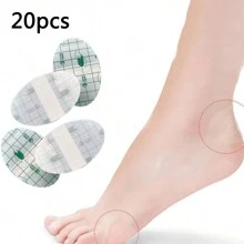 20pcs Ultra-Thin Waterproof Anti-Scald Foot Pads For High Heels And Sandals - Transparent Self-Adhesive Protective Cushions, Comfortable Foot Care, Outdoor Protection - White - View 1