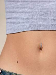 1PC 925 Sterling Zilveren Diamant Navel Ring Navel Omgekeerde Navel Ring Navel Sieraden Voor Vrouwen Dagelijkse Draagdag Jubileum Verjaardag