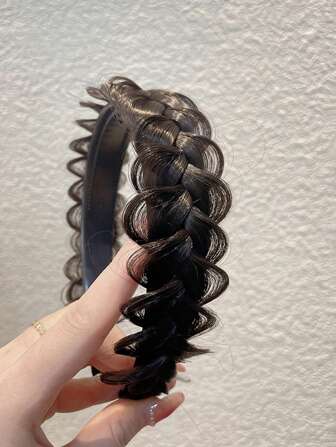 1pc Women Simple Fashion Faux Braid Headband, Braided Hairband Criss-Cross Hair Hoop Non-Slip Elegant Hair Accessory,Hairband,Hair Hoop Headbands Head Accessories