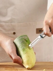 1pc Stainless Steel Fruit And Vegetable Peeler, Multifunctional Fruit And Vegetable Peeler, Potato Peeler,Potato Peeler,Carrot Peeler,Melon Slicer,Apple Peeler,Peeler,Vegetable Peeler,Peeler,Cucumber Slicer,Multifunctional Vegetable Slicer - Multicolor - View 5