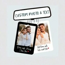 1pc Personalized Car Photo, Car Accessories, Can Customize Name, Favorite Music, Multiple Colors Available, Car Supplies, Bag Accessories, Backpack Pendant, Ideal Gift For Couples And Parents On Valentine's Day