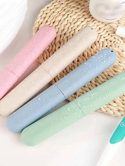 1PC Portable Toothbrush Case, Toothbrush Storage Box For Traveling, Toothbrush Chopsticks Pencil Box, Dust-Proof Brushes Protector