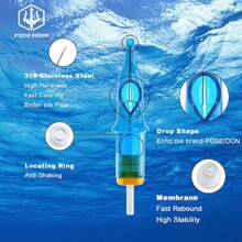 50pcs/Box Tattoo Cartridge Needles, Disposable Mixed Size Tattoo Needle Standard Round Liner For Tattoo Artists And Beginners Body Art Design For Tattoo Supplies - Blue - View 7