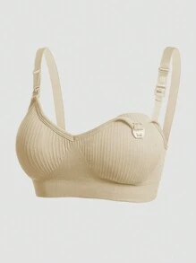 4pcs/Set Pregnant & Nursing Front Clasp Bra, Comfortable Maternity Lingerie - Multicolor - View 8