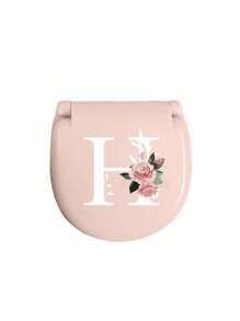 1pc Pink Sewing Tool Box With Pink Floral White Letters A-Z, Perfect Gift For Beginners Sewing: 1 Portable Mini Sewing Set - Foldable, Diy Sewing Supplies And Accessories, Suitable For Travelers And Emergency Clothing Fixators, Mini Needle Box Portable Small Needle Bag Sewing Tool Combination Set Hotel Supplies