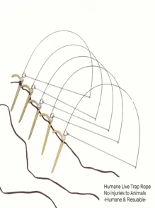 5pcs Outdoor Trap Set, Suitable For Rabbits, Chickens And Geese - Easy Installation, Great For Hunting And Farm Management, Includes Cable Ties And Spring Coils - Multicolor - View 3