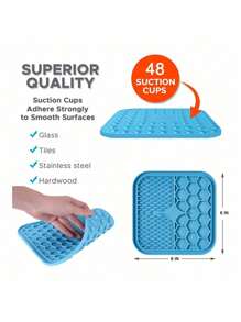 1pc Silicone Dog Licking Mat, Slow Feeder, Bath Buddy & Training For Pets - Suction Cup Design For Dogs ﻿ Easy To Clean Interactive Dog Feeding Mat