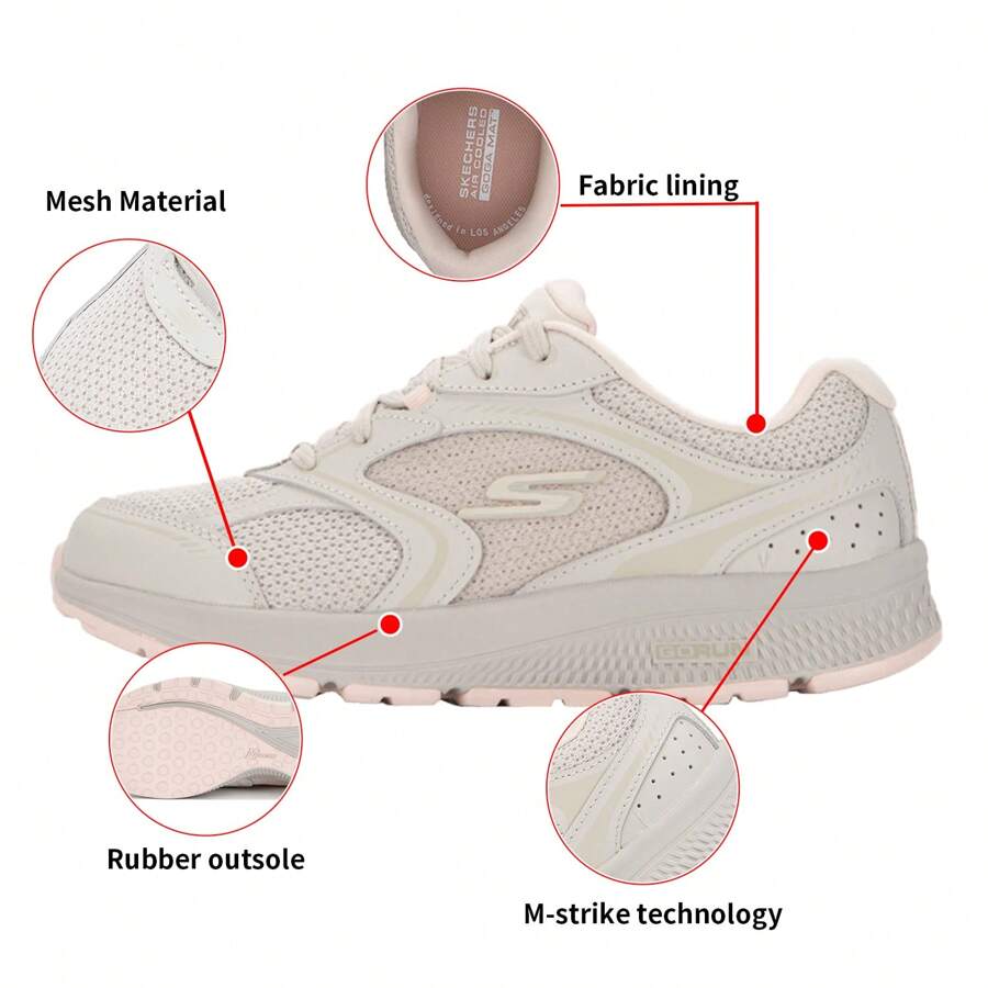 Skechers Women's Running Shoes, Lace-Up Sneakers, Lightweight And Comfortable Daily Sports Casual Shoes 128280-NTLP