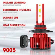 Kit de bombillas LED 9005 CANBUS súper brillantes de 18000LM para haz alto/bajo - Blanco
