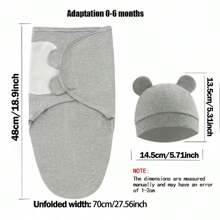 1set New Baby Swaddling Blanket, Hospital Wrap, Infant Anti-Kick Sleeping Bag, Spring/Autumn Newborn Baby 0-6 Months, Unisex Love Valentine